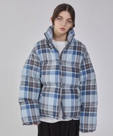 WEGO 【ユニセックス着用ITEM/MLサイズ展開】チェックパファーブルゾン