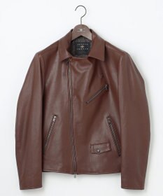 JOSEPH ABBOUD 【長く育てたいサスティナブルなレザー】ラムレザー ブルゾン