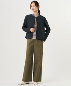 J.PRESS LADIES 【オンオフ使える】MULTI DRY クロス ノーカラー ジャケット