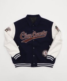 WEGO 【25年秋冬新作/ユニセックス着用ITEM/SMLサイズ展開】メルトンワッペンスタジャン