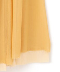 BEIGE， PINE / ウールレイヤードフレアスカート