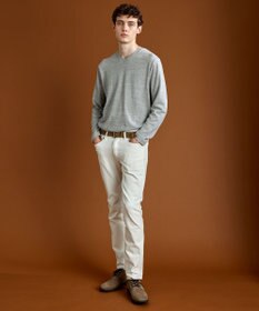 JOSEPH ABBOUD 【サスティナブル素材/柔らかな肌触り/ジャパンファブリック】 コットンラフィー Vネック Ｔシャツ