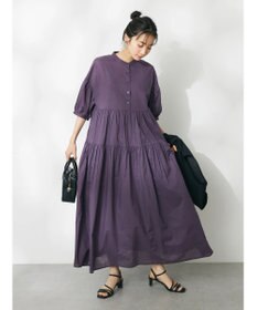 CRAFT STANDARD BOUTIQUE インド綿ティアードマキシワンピース