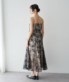 YECCA VECCA 【2点SET】フラワー柄スパンコール刺繍ドレス