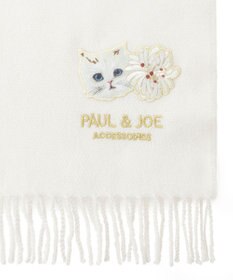 MOONBAT PAUL & JOE ACCESSOIRES ジプシー×クリザンテームワッペン付きムースタッチマフラー（パッケージ入り）