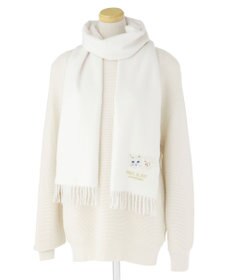 MOONBAT PAUL & JOE ACCESSOIRES ジプシー×クリザンテームワッペン付きムースタッチマフラー（パッケージ入り）