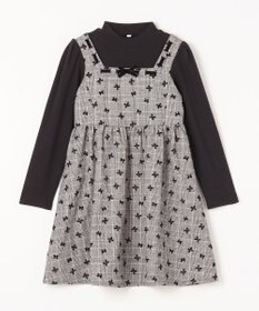 ANY KIDS チェック柄 ドッキング ワンピース