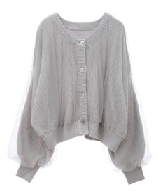 earth music&ecology チュールレイヤードカーディガン