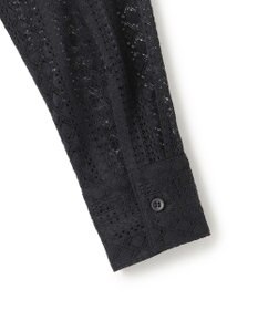 ICB 【洗える】 ストライプラッセルレース シャツ