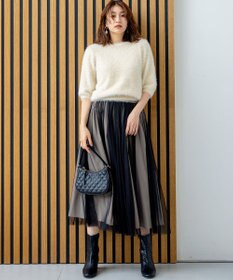 組曲 S ナイロンファー半袖プルオーバー