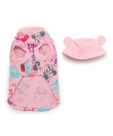 PET PARADISE ディズニー ミニーマウス バケットハット付き Tシャツ 小型犬