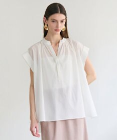 BEIGE， BAC / コットンシアー ギャザーブラウス