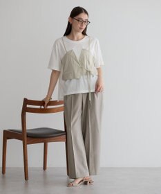 YECCA VECCA ビスチェレイヤード風デザインTee