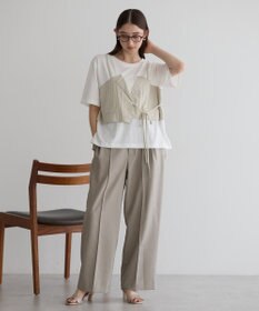 YECCA VECCA ビスチェレイヤード風デザインTee