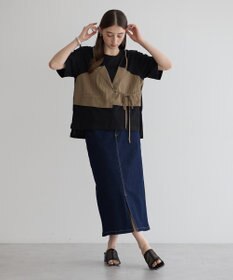 YECCA VECCA ビスチェレイヤード風デザインTee