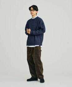 J.PRESS YORK STREET 【UNISEX】アランケーブル クルーニット