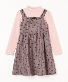 ANY KIDS チェック柄 ドッキング ワンピース