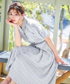 Tiaclasse 【洗える】開襟シャツワンピース