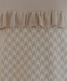 Tiaclasse L 【洗える】ジャカードフリルチュニック