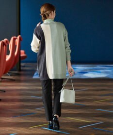 Tiaclasse 【洗える】配色ニットチュニック