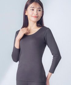 Wing あったかインナー 綿100％ 毛玉になりにくい 型くずれしにくい 【綿の贅沢 リッチ】 8分袖 長袖 秋 冬 EL4882 ウイング／ワコール