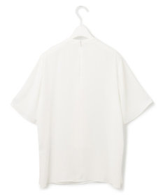 ICB 【洗える】BackSatinAmunzen 5分袖スカーフタイブラウス