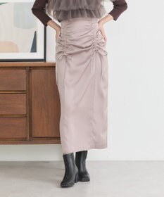 earth music&ecology フロントドロストリボンナロースカート