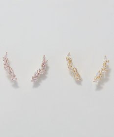 Phoebe リーフグレースビジューピアス&イヤリング　ゴールド