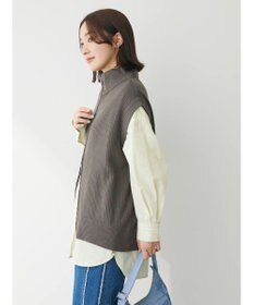 Green Parks ＺＩＰ付きリブニットベスト