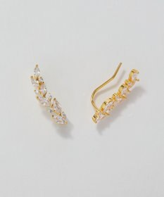 Phoebe リーフグレースビジューピアス&イヤリング　ゴールド