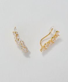 Phoebe リーフグレースビジューピアス&イヤリング　ゴールド