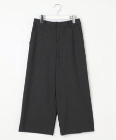 J.PRESS LADIES 【洗える】T/Rアルガンシルク チェック ワイド パンツ