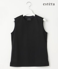 23区 【エステータ】スーピマコットン プレミアムジャージー ノースリーブTシャツ