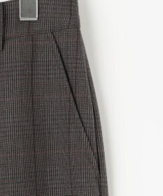 J.PRESS LADIES 【洗える】T/Rアルガンシルク チェック ワイド パンツ