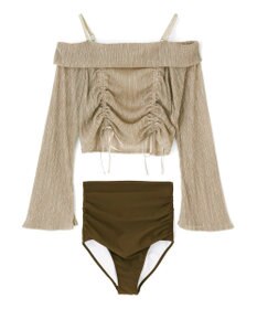 San-ai Resort（三愛水着楽園） オフショルダートップス付き3点セット水着　9M　【San-ai Resort（サンアイリゾート）】