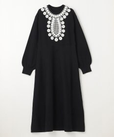 GRACE CONTINENTAL エスニック刺繍ニットワンピース