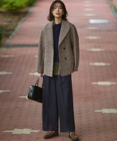 23区 L 【見上愛さん着用/Oggi10月号掲載/洗える】スエーディーサテン シャツ