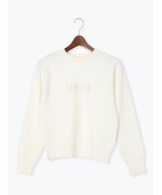 Te chichi パール&ウレタン刺繍ロゴニット