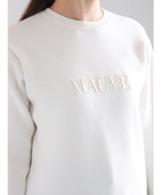 Te chichi パール&ウレタン刺繍ロゴニット