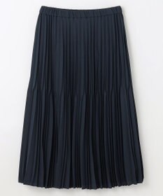 ANY L 【ウエストゴム】2段プリーツスカート