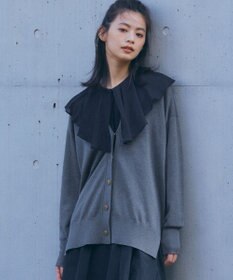 UNFILO イージーケア ラッフルカラー ブラウス