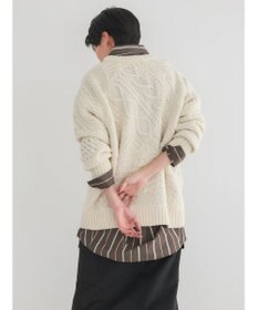 AMERICAN HOLIC パッチワークケーブルニットチュニック