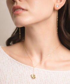 blancotokyo 【金属アレルギー対応】ビジューロングバーピアス DAMA