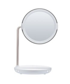 YAMATO テーブル＆キッチン 【フェスティノ】充電式LEDファンミラー  ホワイト  SMHB-032-WH