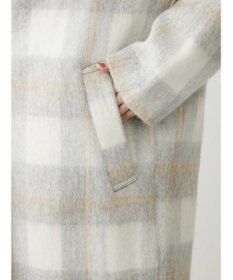 Green Parks コクーンシルエットチェックシャギーコート