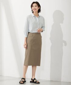 J.PRESS LADIES 【イージーケア】STRIPE JERSEY シャツ衿 カットソー