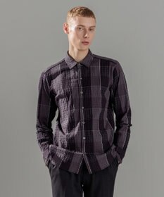 JOSEPH HOMME オーバーチェックジャガードストレッチ　レギュラーカラーシャツ