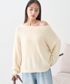 earth music&ecology パウダーシャギー畦プルオーバー