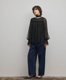 GRACE CONTINENTAL チュールタイブラウス