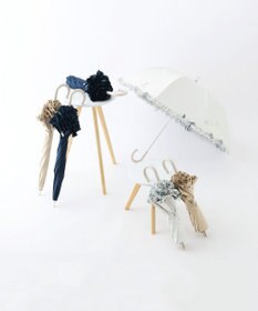 MOONBAT 【一級遮光/晴雨兼用/遮熱/UV】PAUL&JOE ACCESSOIRES(ポール & ジョー)晴雨兼用日傘 クリザンテームワンポイントフリル